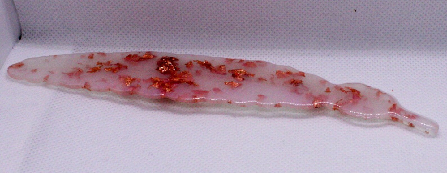 Bookmark, Resin, Gold Flake, Multicoloured, Gift for Her, Gift for Him, Personalized Colours, Feather Style
