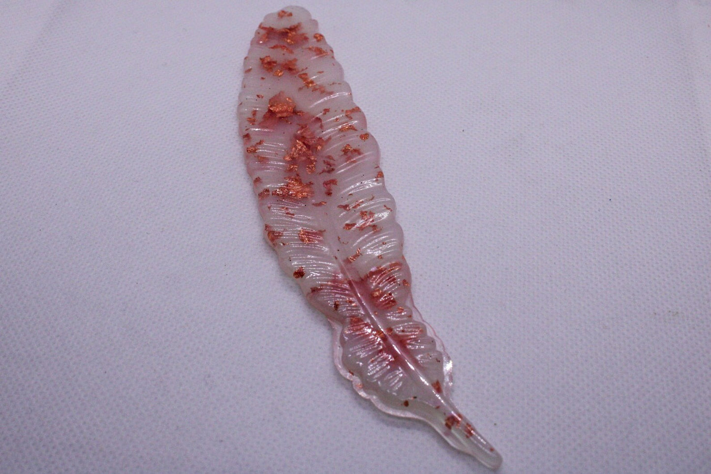 Bookmark, Resin, Gold Flake, Multicoloured, Gift for Her, Gift for Him, Personalized Colours, Feather Style