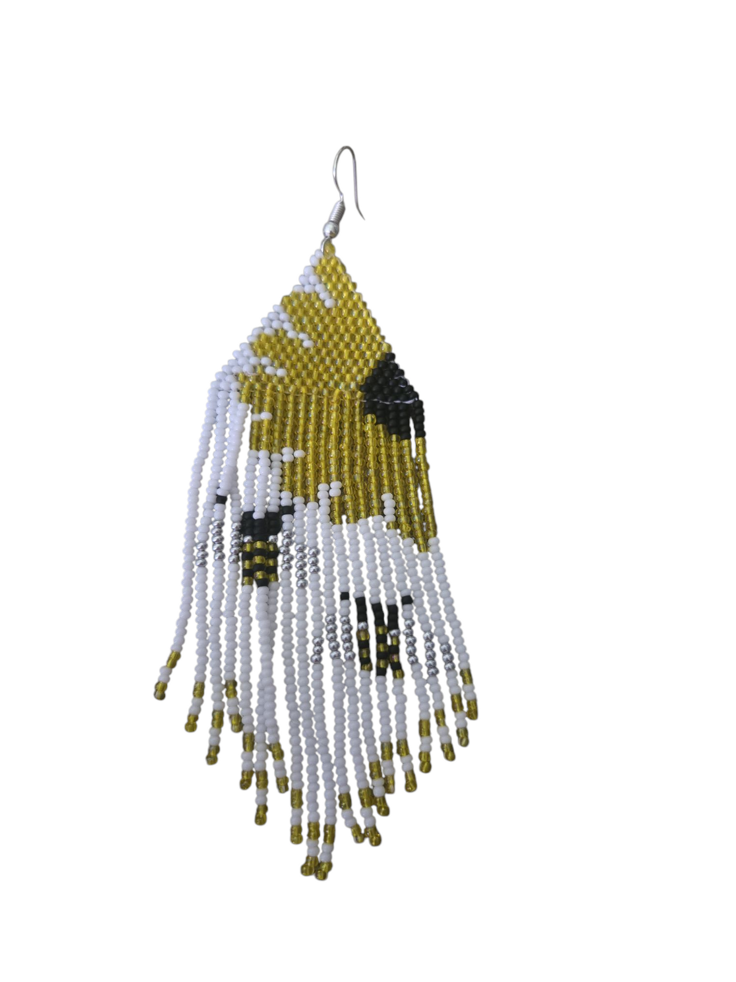 Radiant Sunflower & Bee Beaded Earrings – Nature’s Charm in Every Stitch!