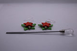 Poinsettia Earrings | Christmas Earrings | Polymer Clay Earrings